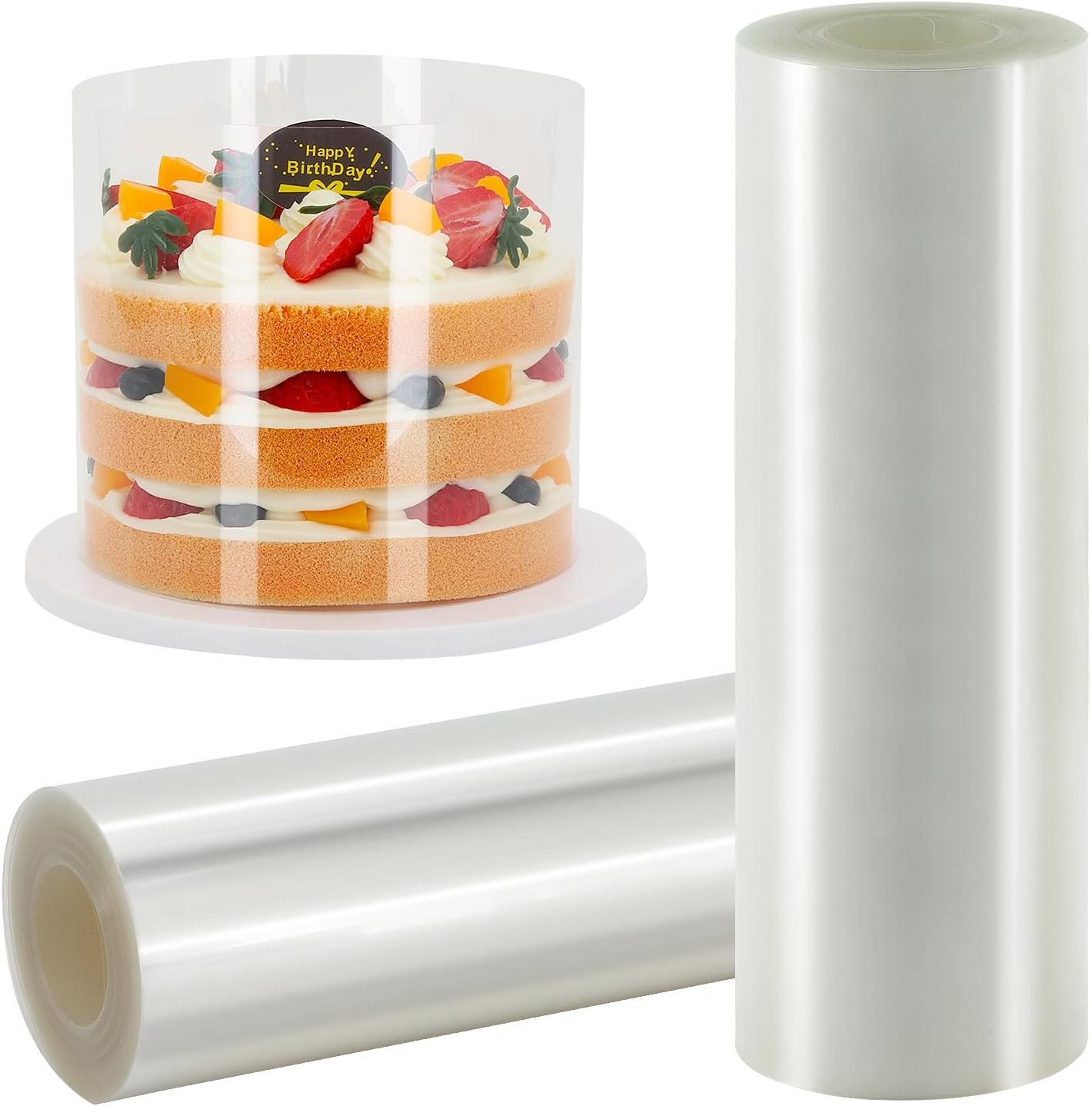 NO.54A- 10CM Cake Collars Transparent Acetate Sheets Rolls for Baking Surrounding Edge Decorating