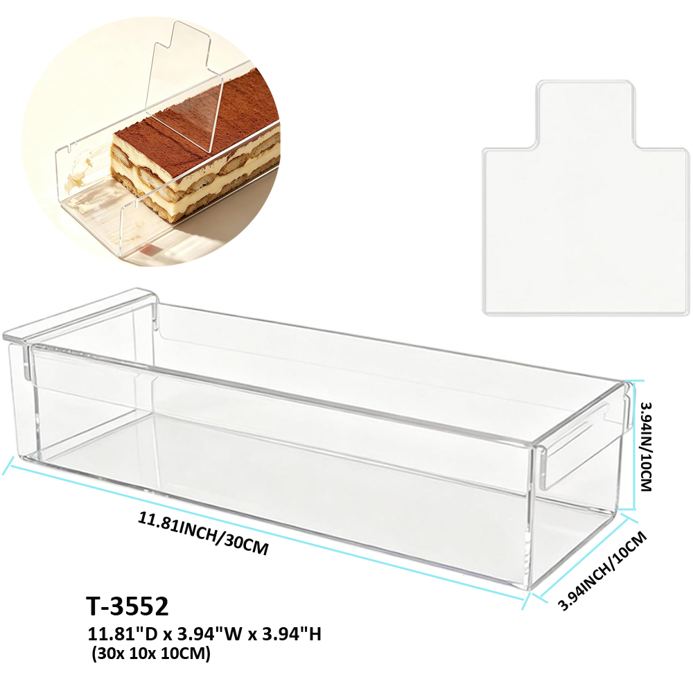 T-3552- 30CM  Clear Acrylic Cake Shaping Pan with Lid
